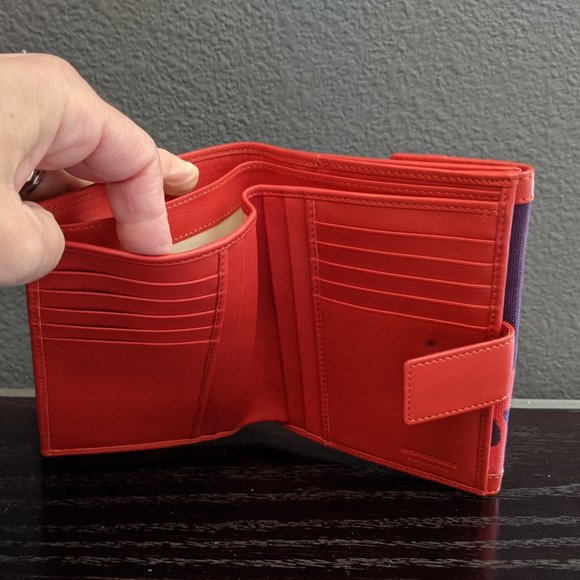 Calfskin and Zebra Fabric Wallet - Picture 3 of 4